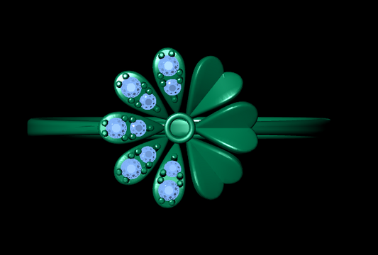 Italian female Ring STL File – 3D Jewelry Design for Gold & Silver Casting