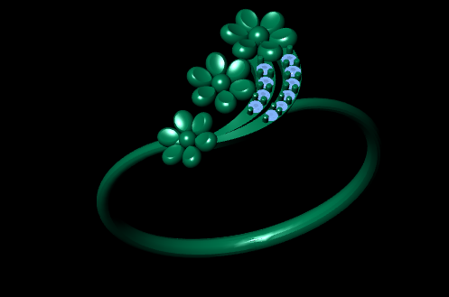 Italian female Ring STL File – 3D Jewelry Design for Gold & Silver Casting