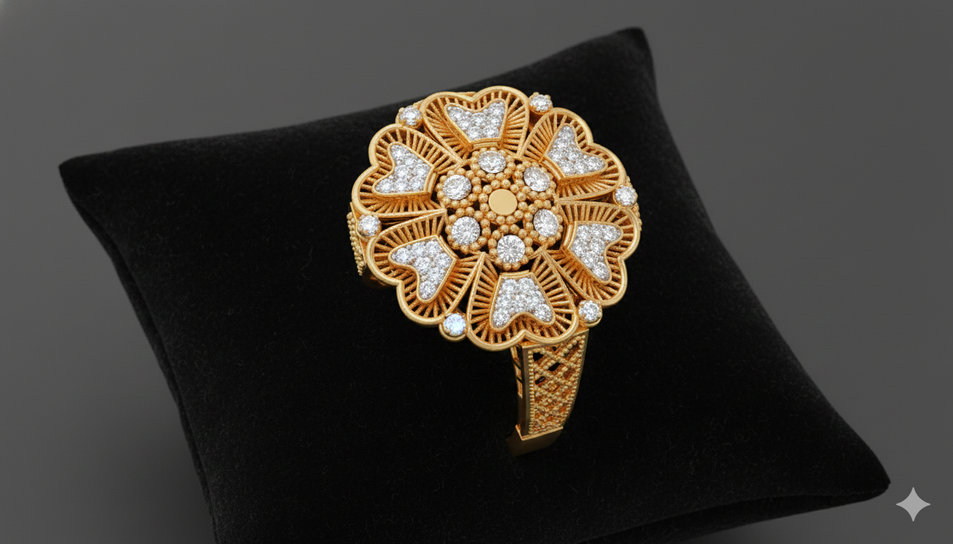 Traditional Female Ring – High-Detail STL File for 3D Printing