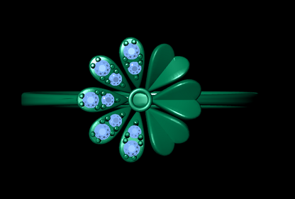 Italian female Ring STL File – 3D Jewelry Design for Gold & Silver Casting