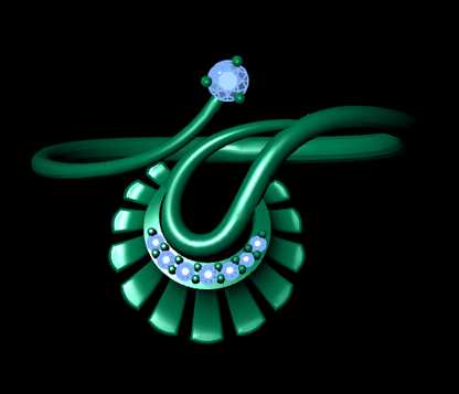 Italian female Ring STL File – 3D Jewelry Design for Gold & Silver Casting