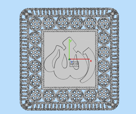 Allah Arabic Calligraphy Square Pendant STL File for 3D Printing - HJDLuxe Exclusive