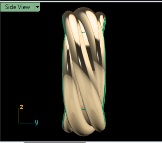 Luxury Triple Band Twist Gold Ring – 3D STL File for Jewelry Design