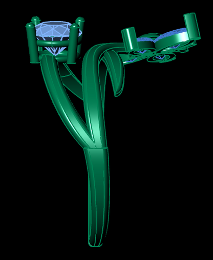 Italian female Ring STL File – 3D Jewelry Design for Gold & Silver Casting