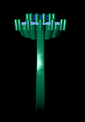 Azure Bloom Female Solitaire Ring – 3D STL File (Size 17)