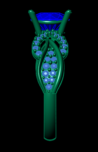 Nature-Inspired Leaf Bypass Engagement Ring 3D CAD Model (STL) – 2.35g Gold