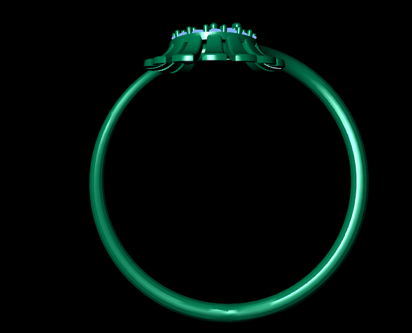 Italian female Ring STL File – 3D Jewelry Design for Gold & Silver Casting