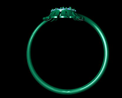 Italian female Ring STL File – 3D Jewelry Design for Gold & Silver Casting