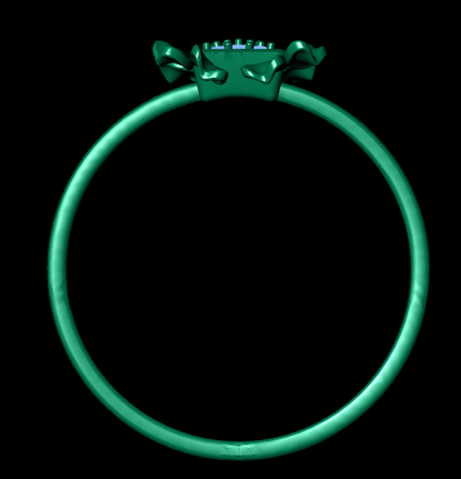 Italian female Ring STL File – 3D Jewelry Design for Gold & Silver Casting