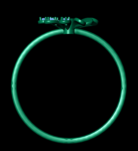 Italian female Ring STL File – 3D Jewelry Design for Gold & Silver Casting