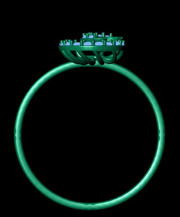 Italian female Ring STL File – 3D Jewelry Design for Gold & Silver Casting