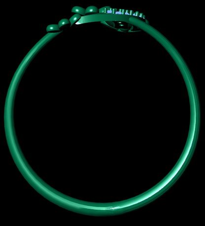 Italian female Ring STL File – 3D Jewelry Design for Gold & Silver Casting