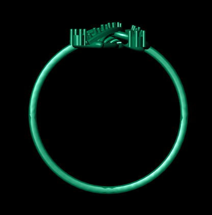 Italian female Ring STL File – 3D Jewelry Design for Gold & Silver Casting