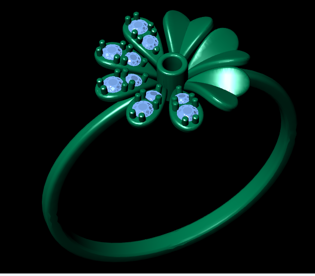 Italian female Ring STL File – 3D Jewelry Design for Gold & Silver Casting