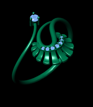 Italian female Ring STL File – 3D Jewelry Design for Gold & Silver Casting