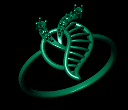 Italian female Ring STL File – 3D Jewelry Design for Gold & Silver Casting