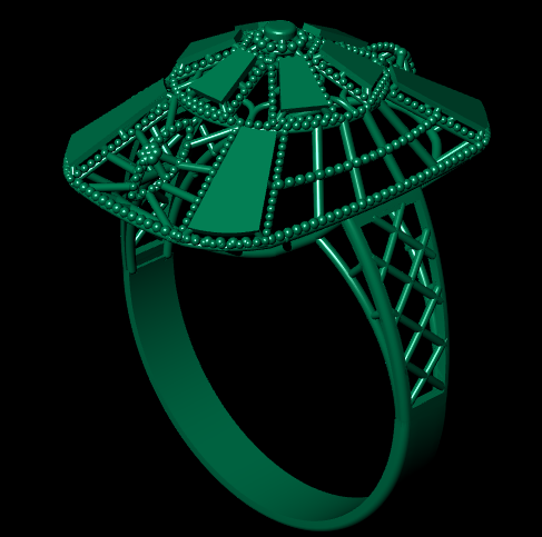 Azure Bloom Female Solitaire Ring – High-Precision 3D STL File (Size 16.5)