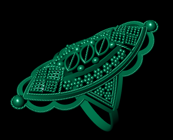 Traditional Female Ring – High-Detail STL File for 3D Printing