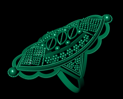 Traditional Female Ring – High-Detail STL File for 3D Printing