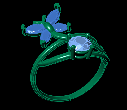 Italian female Ring STL File – 3D Jewelry Design for Gold & Silver Casting