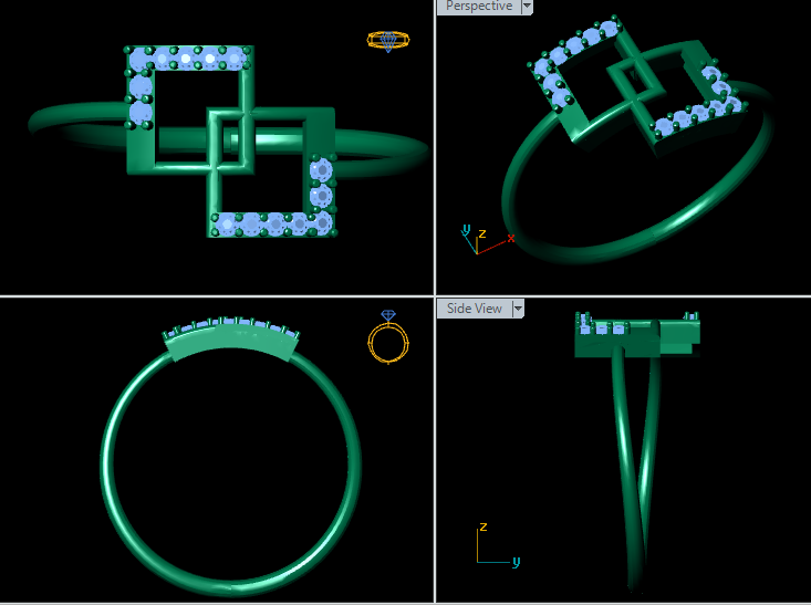 Italian female Ring STL File – 3D Jewelry Design for Gold & Silver Casting