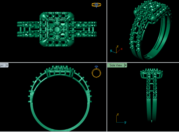 Traditional Female Ring – High-Detail STL File for 3D Printing