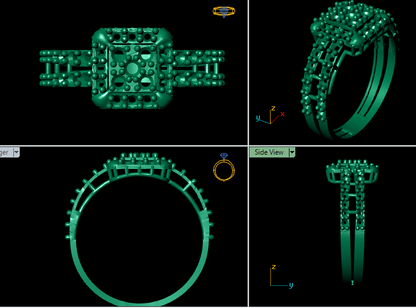 Traditional Female Ring – High-Detail STL File for 3D Printing