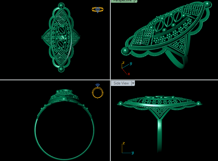 Traditional Female Ring – High-Detail STL File for 3D Printing