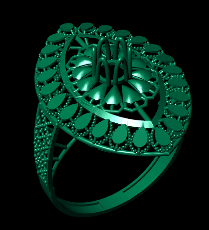 Traditional  Female Ring – High-Detail STL File for 3D Printing