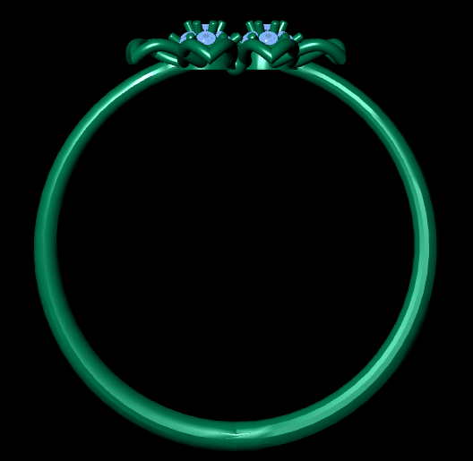 Italian female Ring STL File – 3D Jewelry Design for Gold & Silver Casting