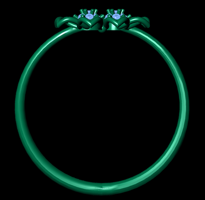 Italian female Ring STL File – 3D Jewelry Design for Gold & Silver Casting