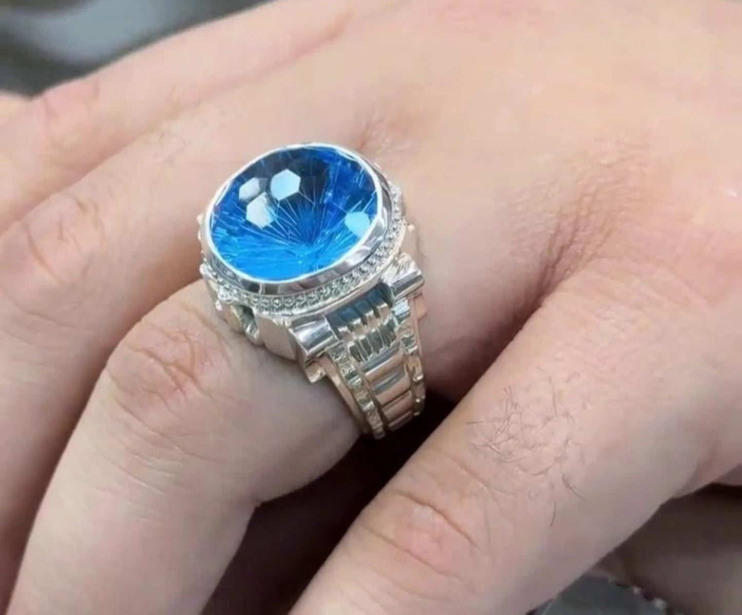 Men's Silver Ring STL File | HJDLuxe