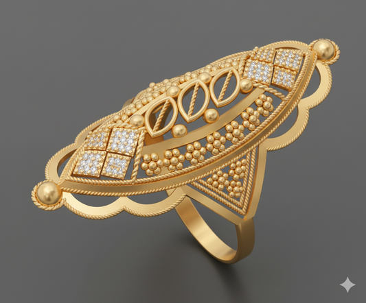 Traditional Female Ring – High-Detail STL File for 3D Printing