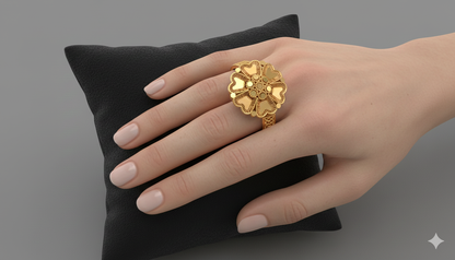 Traditional Female Ring – High-Detail STL File for 3D Printing