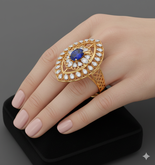 Traditional  Female Ring – High-Detail STL File for 3D Printing